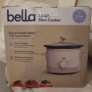 Bella 1.5 QT Slow Cooker Oatmilk One Size
